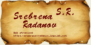Srebrena Radanov vizit kartica
